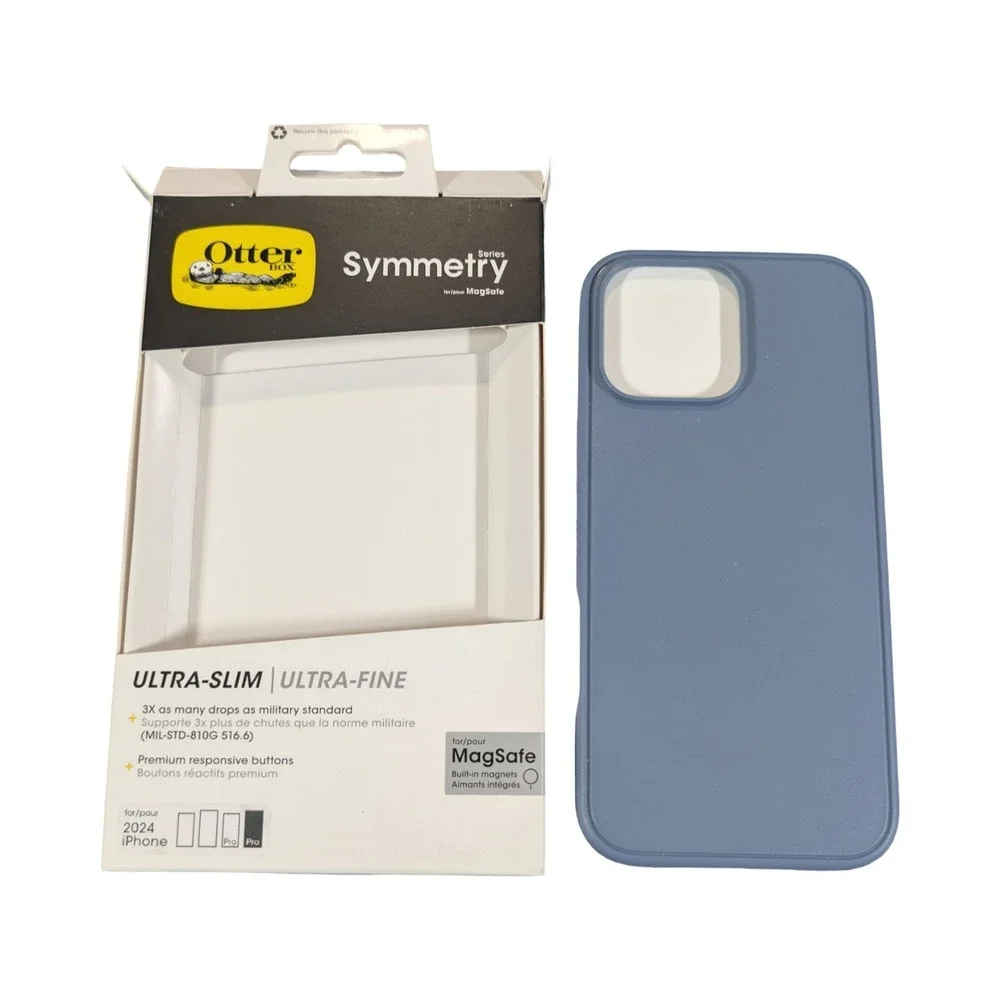 Pp7N OtterBox Symmetry For Apple iPhone 16 Pro Max - Blue W/ MagSafe Slim New